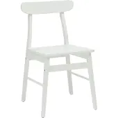 vidaXL Eetkamerstoel 2 st Massief Rubberhout Wit 43 x 44,5 x 77 cm