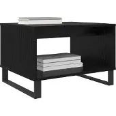 vidaXL Salontafel Zwart eiken 60 x 50 x 40 cm Bewerkt hout
