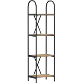 vidaXL Boekenplank 4-laags 40 x 30 x 146 cm Bewerkt hout Artisan Eiken