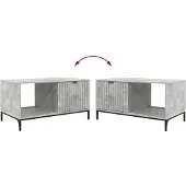 vidaXL Salontafel Beton Grijs 90 x 49 x 46 cm Bewerkt hout