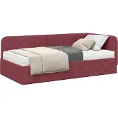 vidaXL Hoek Bed Frame Wijnrood 90 x 190 cm Stof