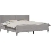 vidaXL Bedframe met matras Lichtgrijs 180 x 200 cm Fluweel