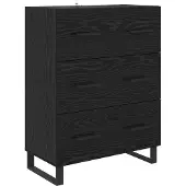 vidaXL Highboard 2 st Zwart Eiken 69,5 x 34 x 180 cm