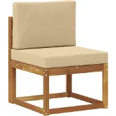 vidaXL Buiten bank set met kussen 8 pcs Natuurlijk en Beige