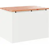 vidaXL Tuinbank Wit Staal
