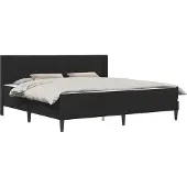 vidaXL Bedframe met matras met hoofdeinde Zwart 180 x 200 cm Fluweel