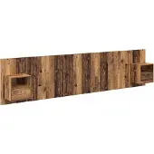 vidaXL Hoofdeinde Met Kast 3 st Oud Hout Bewerkt hout