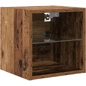 vidaXL TV Wand Eenheid 6 st Oud Hout Bewerkt hout