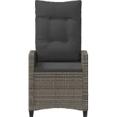 vidaXL Ligstoel voor Tuin Grijs en Donkergrijs 56 x 60 x 112 cm