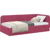 vidaXL Hoek Bed Frame Wijnrood 100 x 200 cm Fluweel