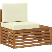 vidaXL 7 st Buiten bank set Massief Acacia Hout en Polyester