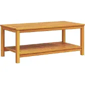 vidaXL Bijzettafel Olie Natuurlijk 110 x 55 x 45 cm