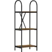vidaXL Boekenplank 3-laags 40 x 30 x 109 cm Bewerkt hout Rook Eiken