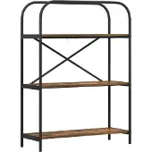 vidaXL Boekenplank 3-laags 80 x 30 x 109 cm Bewerkt hout Rook Eiken