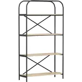 vidaXL Boekenplank 4-laags 80 x 30 x 146 cm Bewerkt hout Sonoma Eik