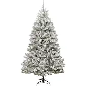 vidaXL Kunstkerstboom met 300 LED Groen en Wit 240 cm PVC en Metalen