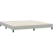 vidaXL Bed boxspring zonder matras 180x220 cm fluweel lichtgrijs