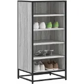 vidaXL Schoenenrek 48x38x97,5 cm bewerkt hout grijs sonoma eikenkleur