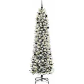 vidaXL Kunstkerstboom Wit 240 cm PVC en Metaal en Plastic