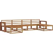 vidaXL Buiten bank set 6 st Naturel Massief Acacia Hout