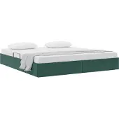 vidaXL Ottoman Bedframe met opslag Donkergroen 160 x 200 cm Fluweel