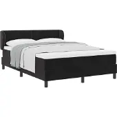 vidaXL Boxspring bed met hoofdeinde Zwart 160 x 200 cm Fluweel