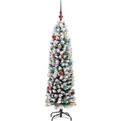 vidaXL Kunstkerstboom Groen 150 cm PVC en Staal en Kunststof