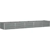 vidaXL Plantenbak Lichtgrijs 400 x 80 x 45 cm Staal