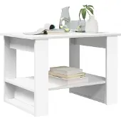 vidaXL Salontafel Wit 72 x 50 x 50 cm Bewerkt hout