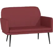 vidaXL Bankje 107x80x81 cm kunstleer wijnrood