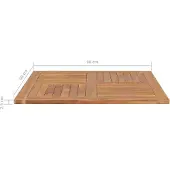vidaXL Tafelblad vierkant 90x90x2,5 cm massief teakhout