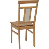 vidaXL Eetkamerstoel 2 st Massief Rubberhout Naturel