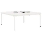 vidaXL Salontafel Wit 100 x 100 x 45 cm Massief grenenhout