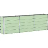 vidaXL Plantenbak Groen 240 x 40 x 75 cm Staal