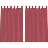vidaXL Gordijnen voile met lussen 2 st 140x175 cm wijnrood