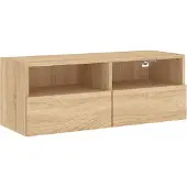 vidaXL Tv-wandmeubel 80x30x30 cm bewerkt hout sonoma eikenkleurig