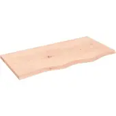 vidaXL Wastafelblad 80x40x2 cm onbehandeld massief hout