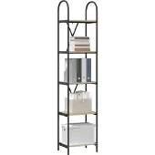 vidaXL Boekenplank 5-laags 40 x 30 x 183 cm Bewerkt hout Sonoma Eik