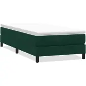 vidaXL Boxspring zonder matras fluweel donkergroen 100x220 cm