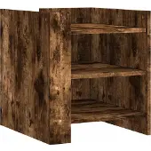 vidaXL Nachtkastje 45x50x50 cm bewerkt hout gerookt eikenkleurig