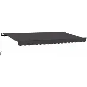 vidaXL Uitschuifbare luifel Antraciet 350 x 200 cm Stof