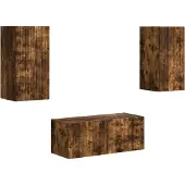 vidaXL Tv-meubelset 6 pcs Rook Eiken Bewerkt hout