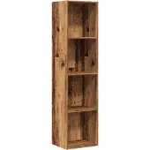 vidaXL Boekenkast/tv-meubel 36x30x143cm bewerkt hout oud houtkleurig