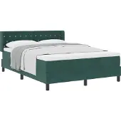vidaXL Boxspring bed met hoofdeinde Donkergroen 200 x 160 cm Fluweel