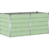 vidaXL Plantenbak Groen 160 x 80 x 75 cm Staal