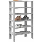 vidaXL Schoenenrek 61x32x105 cm bewerkt hout grijs sonoma eikenkleurig