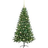 vidaXL Kerstboom met 150 LED met standaard Groen 150 cm PE