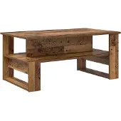 vidaXL Salontafel Oudhout 90 x 50 x 40 cm Bewerkt hout