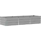 vidaXL Plantenbak Lichtgrijs 240 x 80 x 45 cm Staal