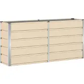vidaXL Plantenbak Ivoor 160 x 40 x 75 cm Staal